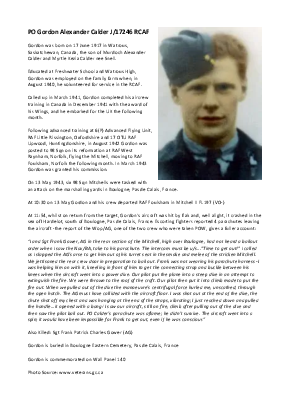A preview of a PDF biography for Calder, Gordon Alexander